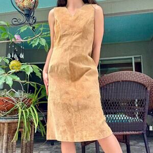 Vintage Deadstock Suede Leather Dress